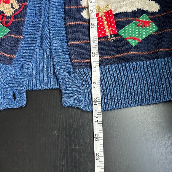 VTG Susan Bristol Cardigan Women Medium Christmas 90s Hand Embroidered Holiday - Picture 13 of 15
